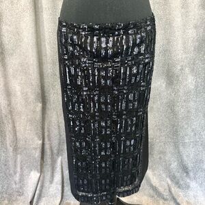 Worthington Black Sequin Pencil Skirt